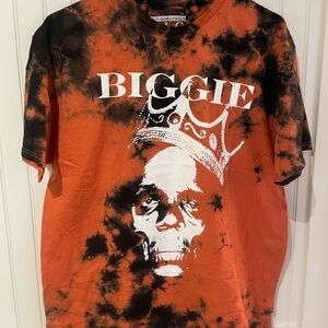 Biggie Tie Dye Skull Graphic T NWOT Medium